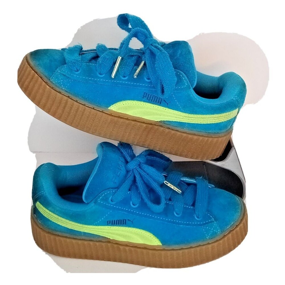 Puma Fenty x Creeper Phatty Speed Blue Lime Rihanna Womens Size 5 399332-02